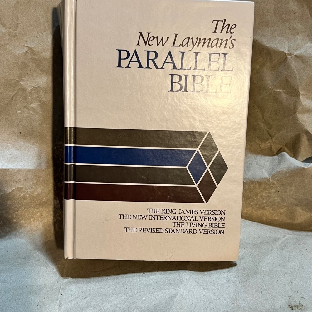 Zondervan The New Layman's Parallel Bible KJV NIV LB RSV‎ White Hardcover 1991